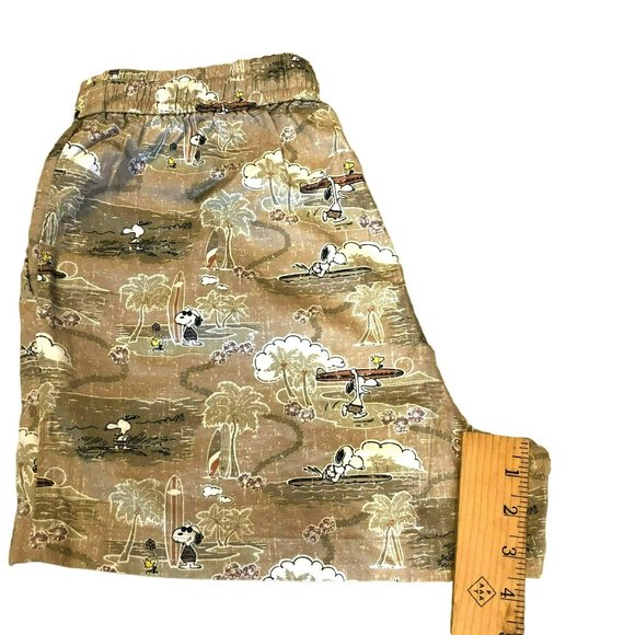 Peanuts Reyn Spooner M Shorts Snoopy Surfing Pockets Elastic Waist - Picture 6 of 8